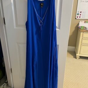 JM Mitchell Blue Long/Midi Dress - Size XL